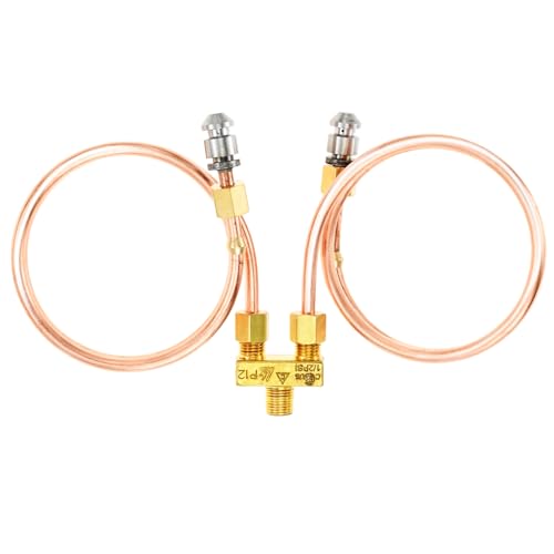 Pilot Tube 3/16" O.D X 20" Copper Pipe Bendable Range Oven Pilot Burner with 2065641 Pilot Valve, for Commercial Gas Range, Hotel, Kitchen Gas Equipment
