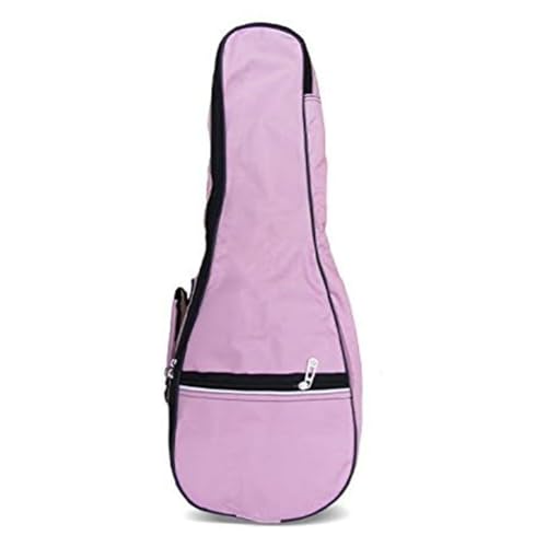 Ukulele Case 5mm Sponge Waterproof Durable Colorful Ukulele Bag with Storage, rose, pocket organizer