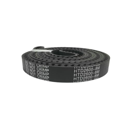 Premium 1 pc HTD8M Rubber Synchronous Belt, HTD8M2504 2520 2600 2688 Industrial Transmission Toothed Belt Width 20/25/30(8M 2520,20mm)