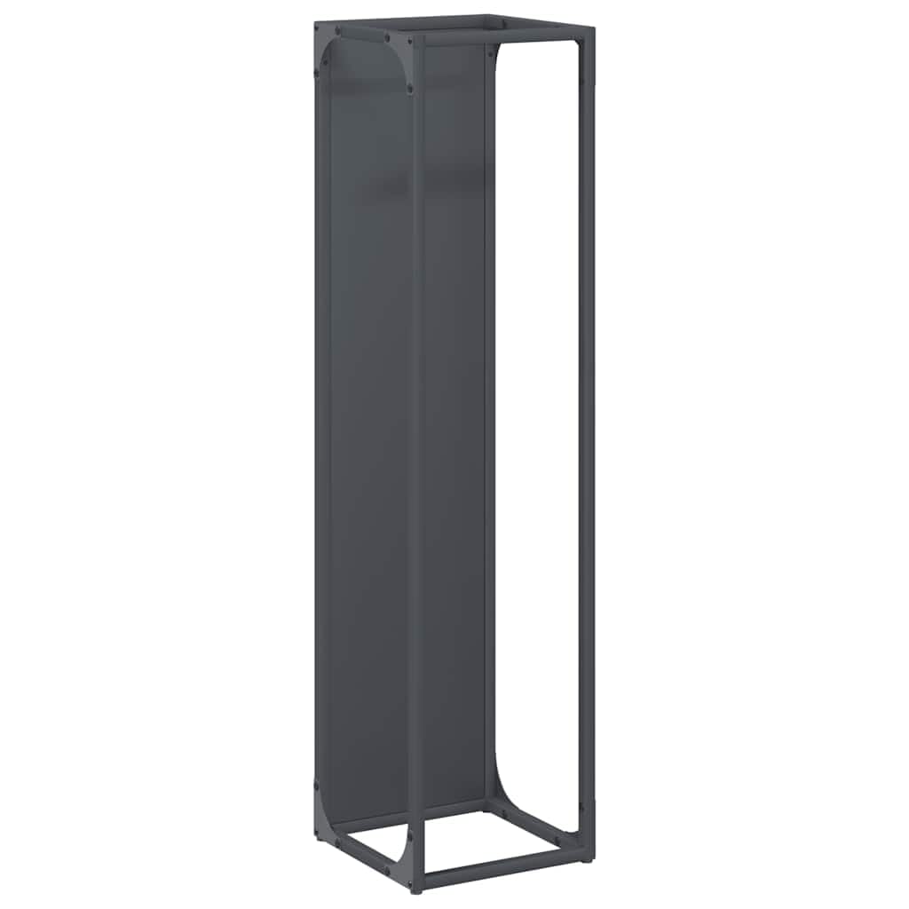 Vidaxl () Firewood Rack 25X25x100 Cm Cold-Rolled Steel Fireplace Log Holder Anthracite/White