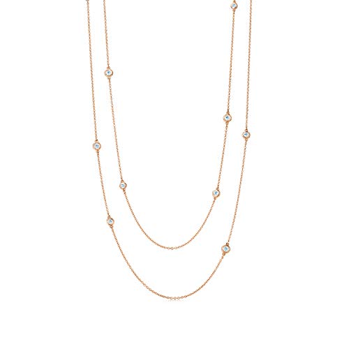 Oroshop Collane stile tiffany in argento rosato
