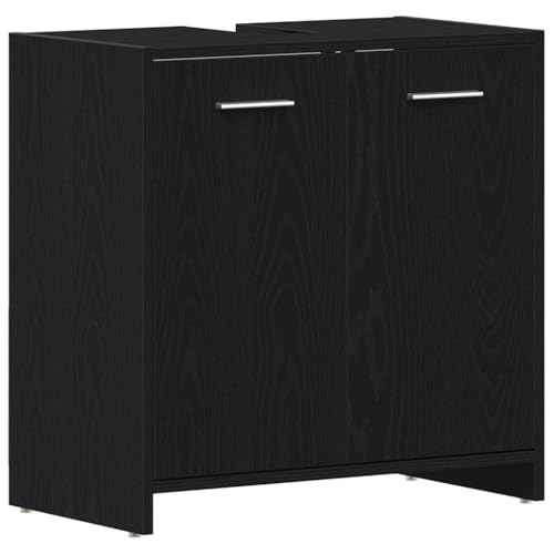 Mobiliario de baño moderno: conjunto de 4 piezas de diseño en negro 6
