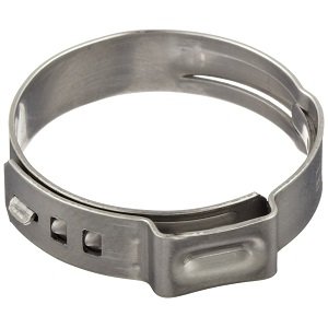 100 pc Bag, Oetiker Style Stainless Steel Clamp, Cinch Crimp Ring Size 15.7 mm,