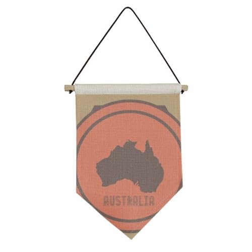 Toile murale drapeau de l'Australie de qualité supérieure rouge et noir