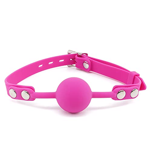 Bavaglio a sfera del sesso in silicone, vincoli Bondage Giocattoli del sesso BDSM Bavaglio a bocca aperta, bavaglio Bondage per giochi sessuali (Prugna)