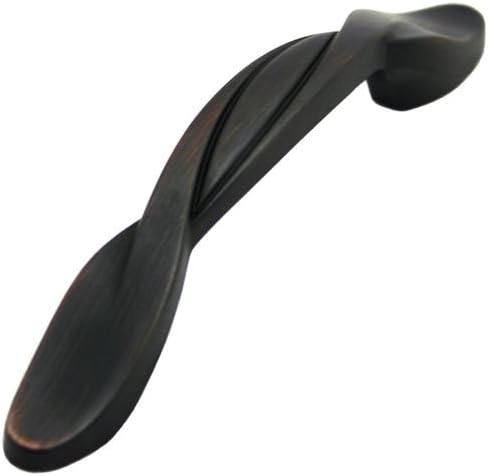 Cosmas 10 Pack 9009ORB Oil Rubbed Bronze Twist Cabinet Hardware Handle Pull - 3" Inch (76mm) Hole Centers