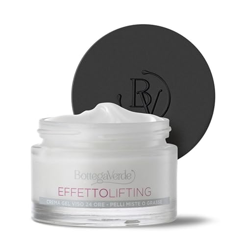 Bottega Verde - Effetto Lifting, Crema Gel Viso Antirughe e Antietà con Acido Ialuronico, 50 ml, Azione Elasticizzante e Opacizzante, per Pelli Miste o Grasse