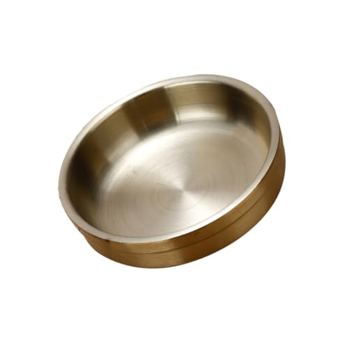 CIYODO 304 Appetizer Plates Small Condiment Bowls Appetizer Serving Plate Round Serving Platter Food Sauce Dish Snack Container Ramekins Sauce Cup Butter Container Dishes Golden re-usable