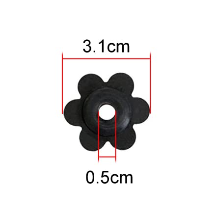 20 Stück Garten-Flaggenstopper Aus Gummi, Schwarz, Blumenförmig, 31x31x5,5 Mm - Hält Fahnen Sicher Am Mast