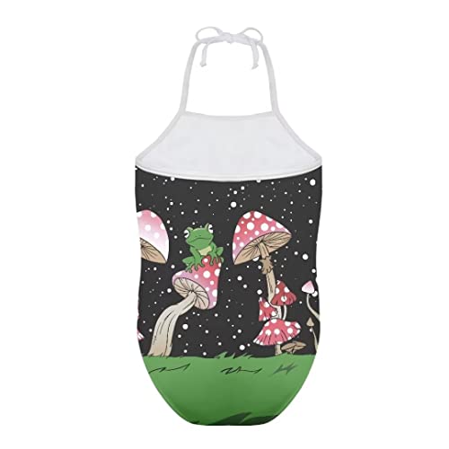 Image of Pinupub Girls One Piece Swimsuit Off Shoulder Halter Neck Cute Fashion Hawaiian Tropical Bathing Suit