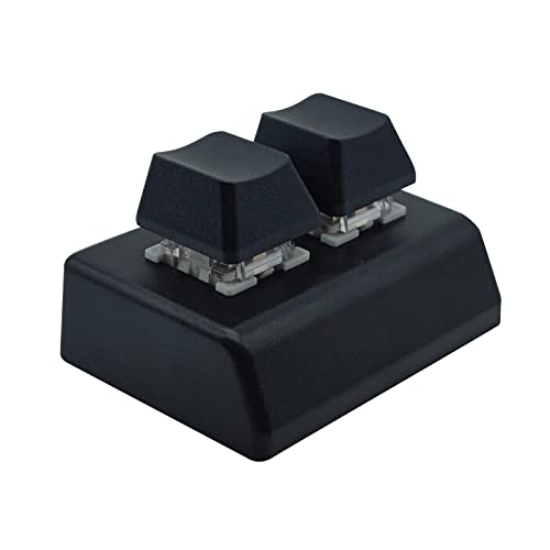 Image of ATORSE 2 Key USB Wired Mechanical Gaming Keyboard Compatible with Gaming Volume Control Drawing Black