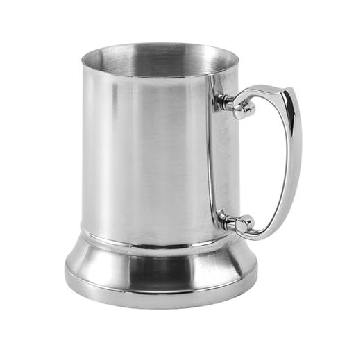 Gsycle Stainless Steel Coffee Mug, Double Wall Stainless Steel Cup Insulated Beer Mug Stainless Steel Cups Beer Mug for Home Travel(560ML)