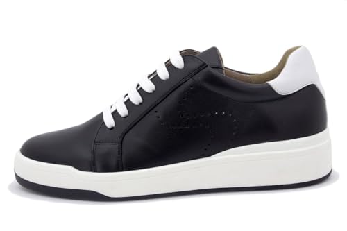 Baskets en cuir noir PieSanto 240655 chaussure de marche confortable et chic femme