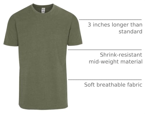 Image of Have It Tall Men's CVC Premium Blend Fabric Slim Fit Short Sleeve T Shirt