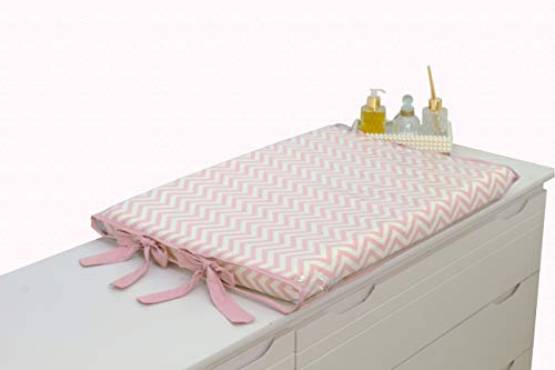 Trocador Avulso c/Espuma - 100% Chevron Rosê, Giz de Cor Confecções, Chevron Rose