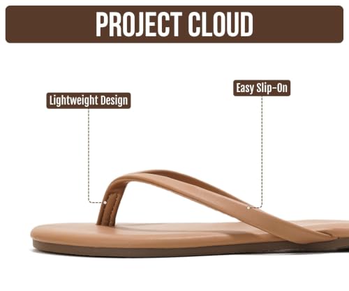 Image of Project Cloud Kids Sandals For Girls Footwear with Memory Foam Insole Kids Flip Flops - Lightweight & Slip Resistant Girls Sandals Summer Beach Essentials 2026 (Little Foundations)