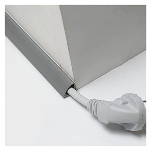 Canaleta Cables Canal de cableado de esquina de PVC, Cubierta para cables de esquina/techo que se puede pintar con respaldo autoadhesivo para el hogar/taller ( Color : Grey , Size : 14x14mm/0.55x0.55i