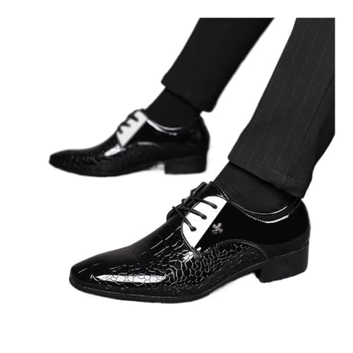 Men's Leather Shoes Business Shoes Large Size Wedding Shoes Oxfords(48)4