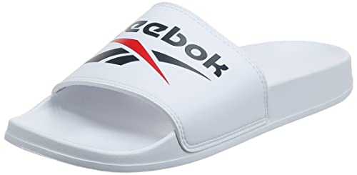 Reebok RBK Fulgere Slide, White/Vector Navy/Vector red