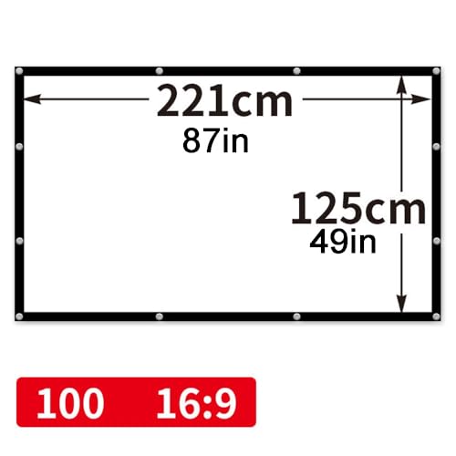 Pantalla de proyección 120" 4:3 plegable para cine en casa miniatura 7