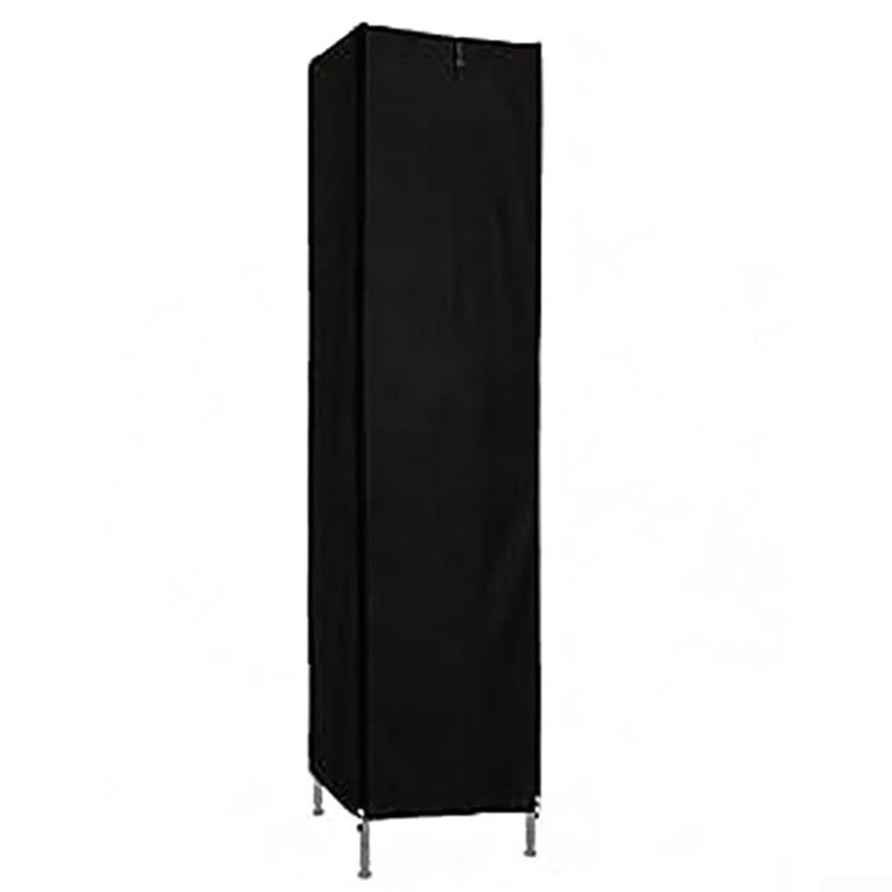 Copertura per scaffalature metalliche, impermeabile, antipolvere, protezione per mobili da esterno, con cerniera e design arrotolabile, 127 x 30 x 30 cm, nero (210D)