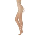 CALZITALY High-Waist Shaper Tights compression 8 mm/hg, Control Body & Leg relaxing, Shaping pantyhose | S, M, L, XL, XXL, 3XL, 4XL | 20 den | Black, Natural | Made in Italy (M, SKIN)