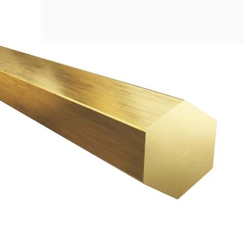 Brass Solid Hexagon Rod Length 200mm H59 Material Brass Hex Bar for Making Industry Mould DIY(6mm*200mm)