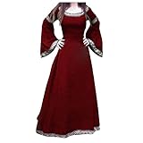 Banbry Frauenkostüm Für Halloween Party Cosplay Tunika Prinzessin Kleid Halloween Party Damencocktailkleid Renaissance Cosplay Halloween Kostüm