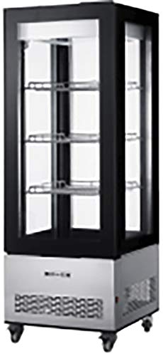 Kühlvitrine, Getränkekühlschrank, Displaykühlschrank, Kuchenvitrine, 2/6˚C, Inkl. 3 höhenverstellbare Regalböden, Helle LED-Beleuchtung in den