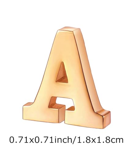 Image of vmcoatdu A-Z Initial Pins 26 Letters Pins 18K Gold Plated and Silver Tone Metal Brooch Breastpin Badge
