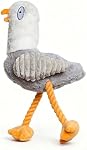 Pup & Flock Premium Stuffed Plush Dog Toys, Interactive - Squeaky, Crinkly, Tug of War - Soft & Durable, Tough Materials for Small, Medium & Large Breeds, Designed in Canada - Seagull