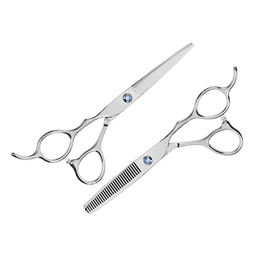 Baluue 2pièces Ciseaux De Barbier Lefty Pour Cheveux Acier Inoxydable Outils De Salon De Coiffure Pour Gauchers Adultes