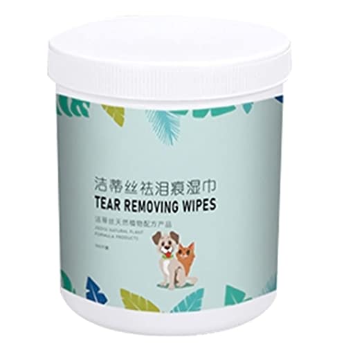 WT-DDJJK 100 Piezas Pet Wipes húmedas húmedas para el oído con oído con tinas de Manchas de Manchas de Limpieza de la Planta de Planta Toallitas faciales pregustadas
