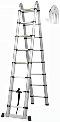 WYYZH 18 Steps Aluminum Telescoping Ladder Portable Telescopic Folding Ladder with Safety Lock Collapsible Ladder for Loft Office House Max 150kg (Size : 2.8m/9.2ft)