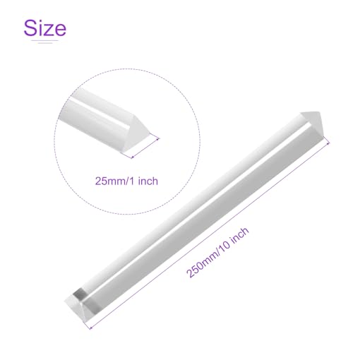 Image of DMiotech 1 Inch x 10 Inch Acrylic Triangle Rod Solid Plastic PMMA Bar Stick for DIY Crafts Clear