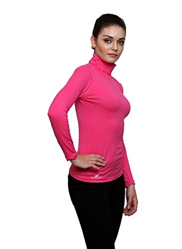 Image of LE BOURGEOIS Women Slim Fit Casual Full Sleeve Highneck /Turtle-Neck Cotton Top