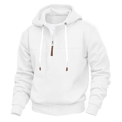 Sweat-shirt homme à fermeture éclair quart coupe droite pour éliminer l'inconfort quotidien