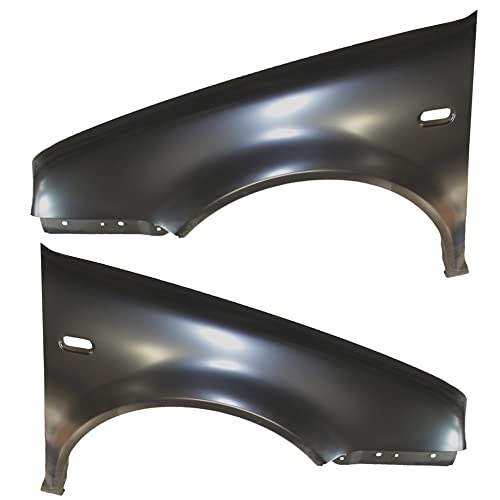 BESTPRICE 1x aile avant gauche avec trou pour clignotant, 1x aile avant droite avec trou pour clignotant Compatible avec VW GOLF 4 (1J1),GOLF 4 Variant (1J5)