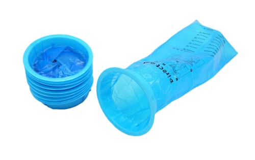 正直屋 携帯 おう吐袋 嘔吐バッグ 携帯エチケット袋 尿袋 携帯トイレ 使い捨て 防災 つわり 乗り物酔い 汚物処理 車内常備品 1,000ml ブルー 10個セットのサムネイル