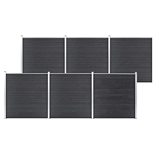 vidaXL Gartenzaun WPC Sichtschutzzaun Lamellenzaun Windschutz Sichtschutz Zaun Steckzaun Systemzaun Garten 1045x186cm…