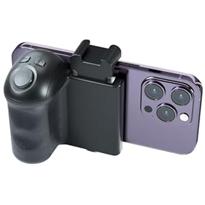 Voinap Phone Camera Grip with Zoom Remote, Smartphone Handle Holder with Wireless Shutter, Phone Filming Accessories Selfie VideoVlog Shooting