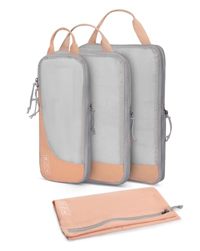 Image of 4 Set Compression Packing Cubes for Suitcases,Luggage,Travel Bag Organizer