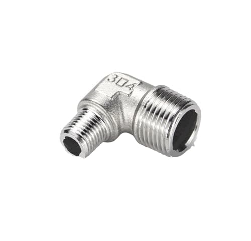 Codo acero inoxidable 304 de 90 grados con rosca externa G2 a G1-1/2 para fontanería