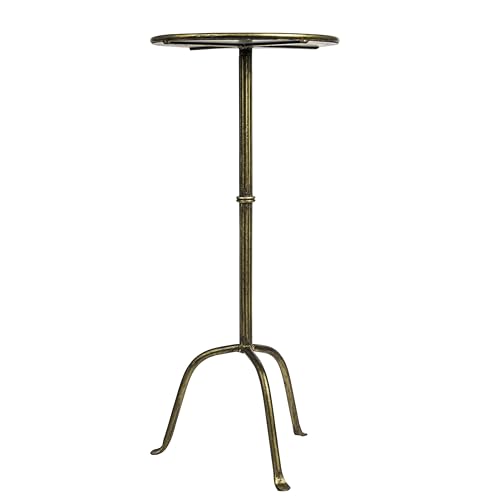 Image of Metal Martini Cocktail Table, Antique Brass