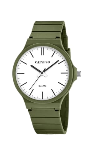 CALYPSO Reloj Hombre K5879/2 Street Style Caja de Caucho Correa de Caucho Verde