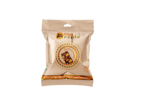 Image of GO DESi Dry Fruits Barfi, 400 grams Burfi, 20 Individually Wrapped Burfi, Dates Bar, Indian Mithai, Indian Sweets Gift Pack, Healthy Snacks Sweets, No Added Sugar (Pack of 3)
