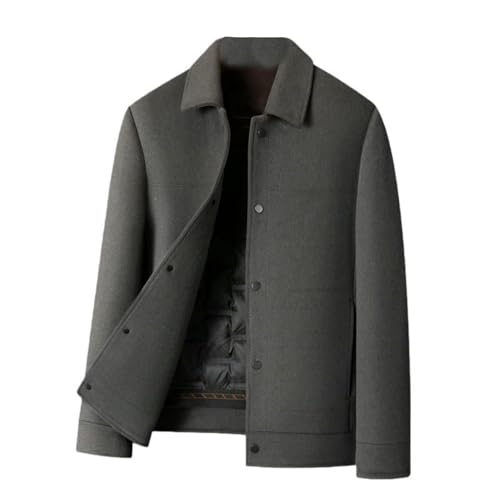Veste en laine double face pour homme manteau d'hiver chic avec doublure amovible