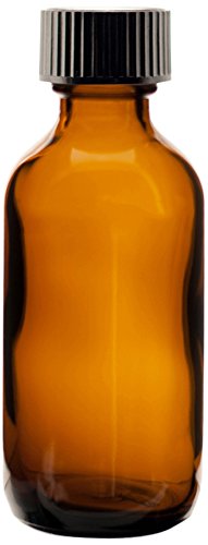 Premium Vials B27-128AM Boston Round Glass Bottle with Cap, 4 fl. oz. Capacity, Amber (Pack of 128)