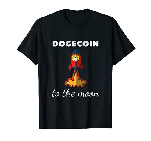 Divertente Crypto Dogecoin To The Moon Criptovaluta Maglietta