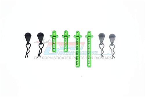 GPMElement Enduro Sendero Trail Truck Upgrade Parts Aluminum Front + Rear Body Post - 8Pc Set Green